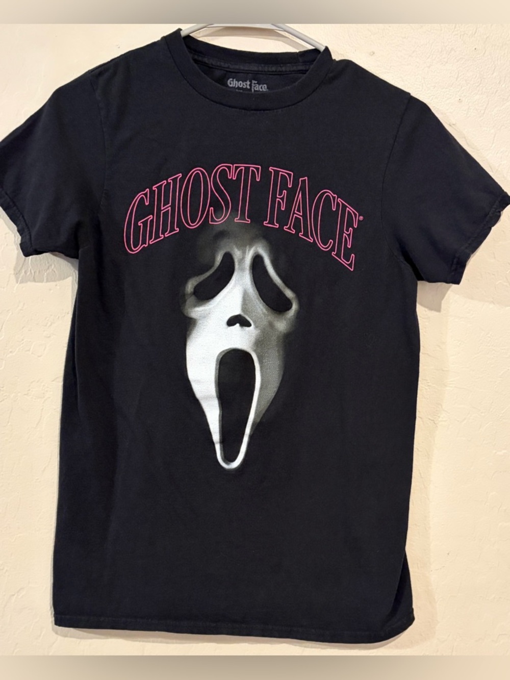 Ghost Face Graphic Tee Black Horror Halloween Shirt Scream Movie Tee- Size Small